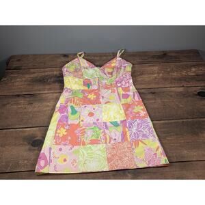 Lilly Pulitzer Dress 8‎ Colorful Print Vibrant Holiday Resort Statement Pop